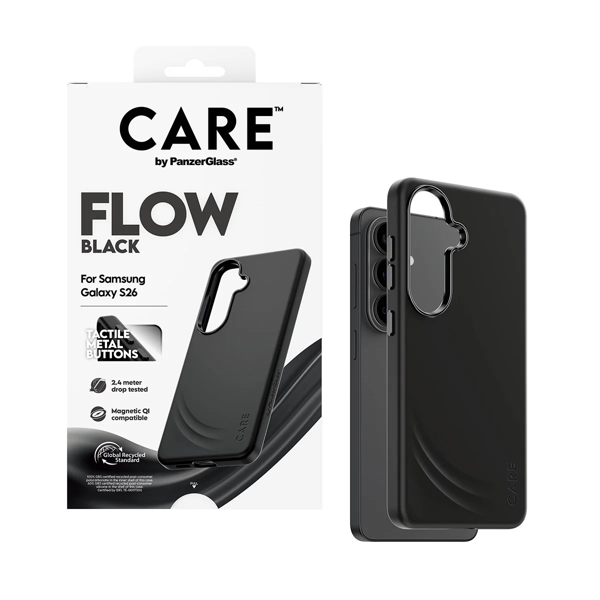 CARE™ by PanzerGlass® Flow Case Schwarz m. Qi Samsung Galaxy S26 - Image 5