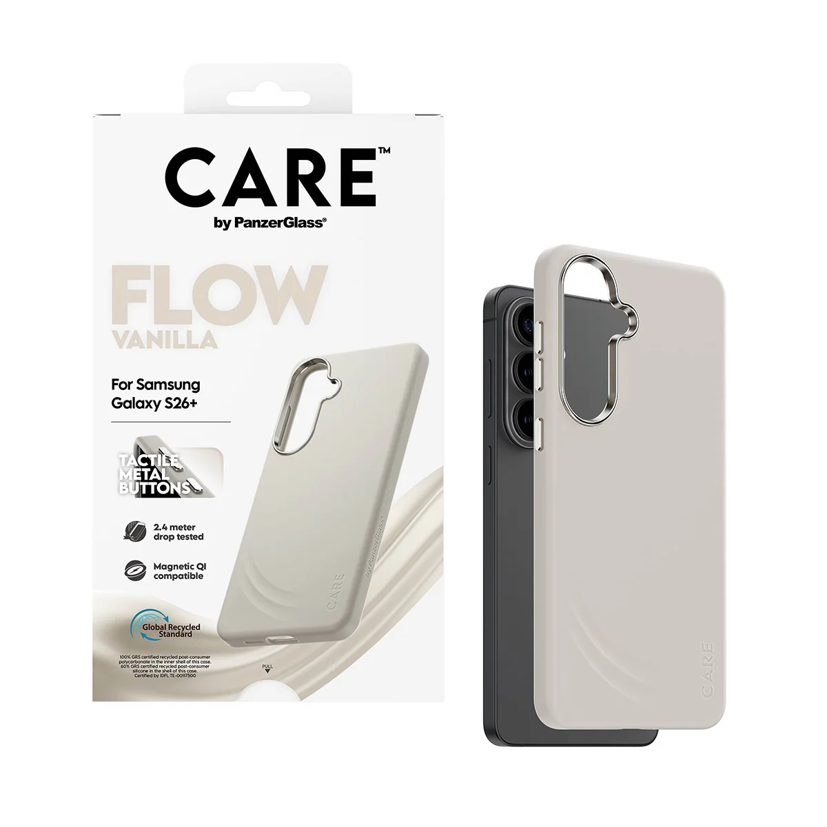 CARE™ by PanzerGlass® Flow Case Vanilla m. Qi Samsung Galaxy S26+ - Image 5