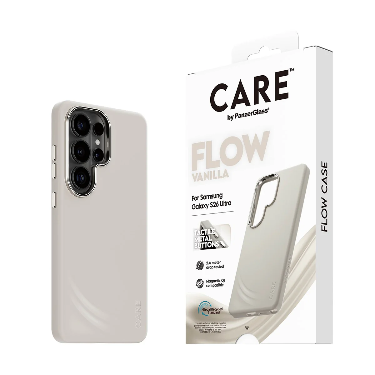 CARE™ by PanzerGlass® Flow Case Vanilla m. Qi Samsung Galaxy S26 Ultra - Image 6