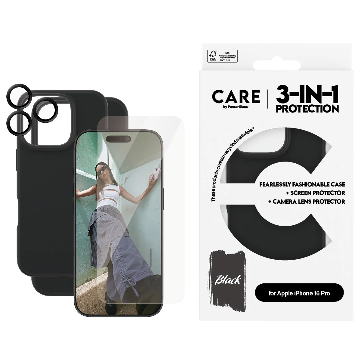 CARE™ by PanzerGlass® 3-in-1 Set iPhone 16 Pro - Image 2