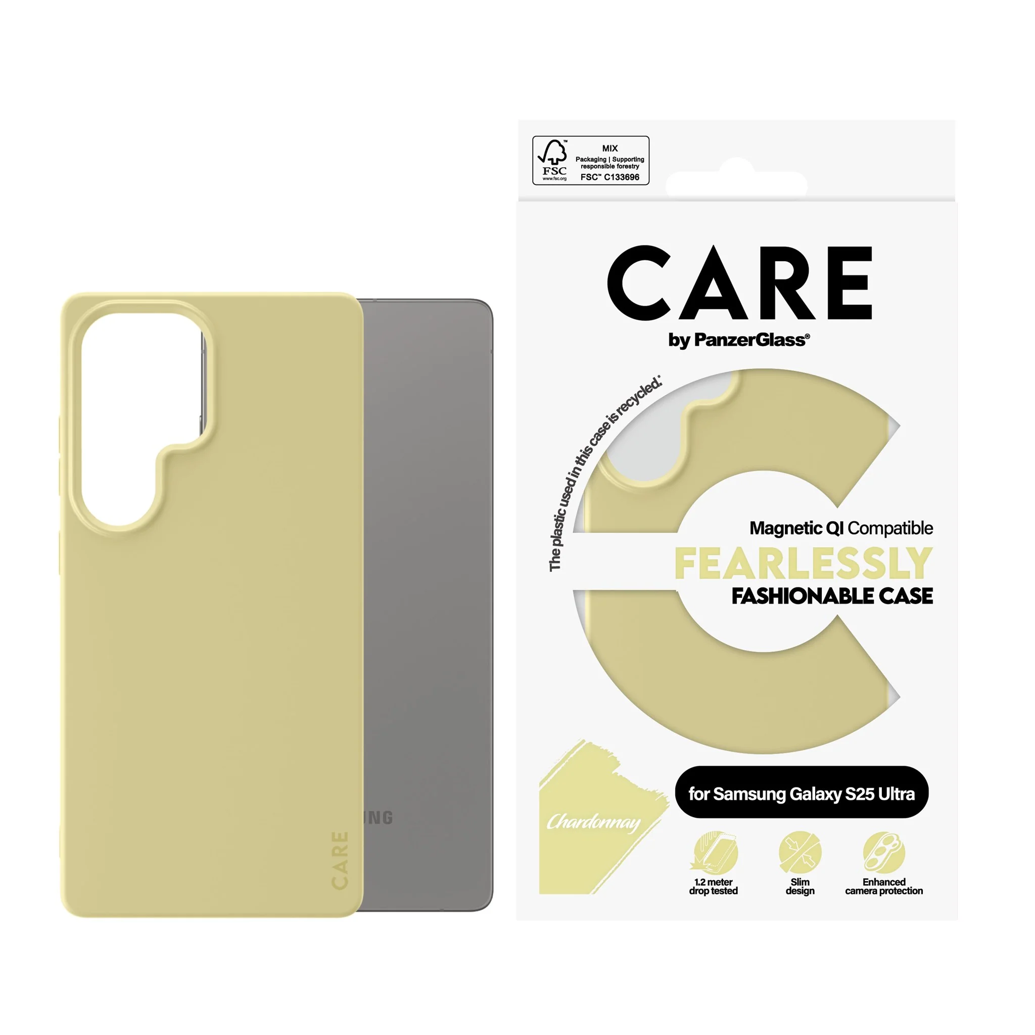 CARE™ by PanzerGlass® Case Chardonnay m. Qi Compatible Samsung Galaxy S25 Ultra - Image 2