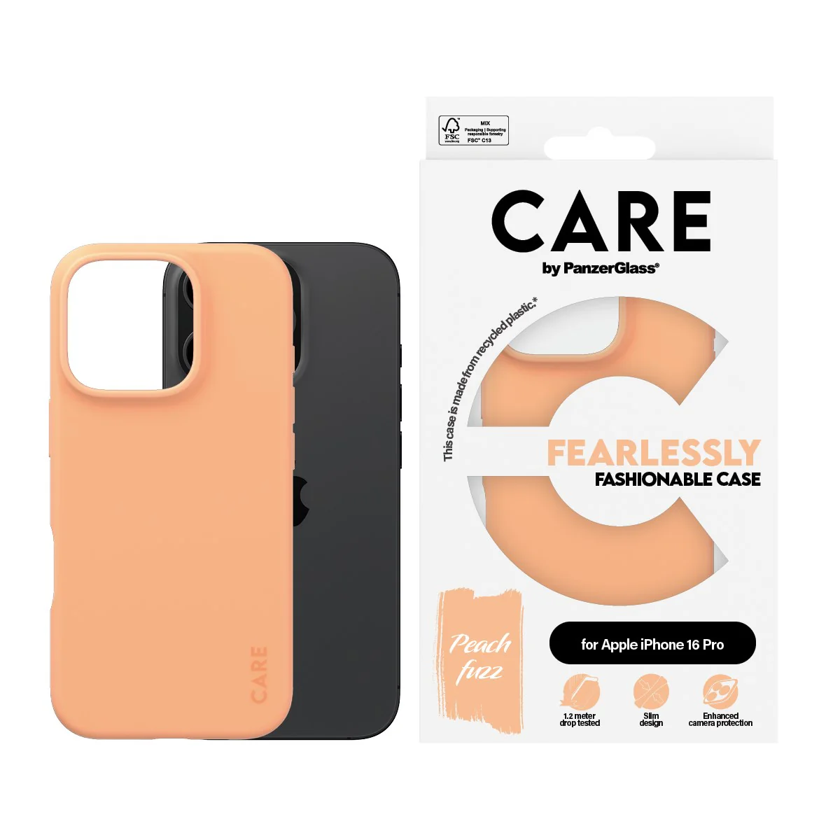 CARE™ by PanzerGlass® Case Peachy iPhone 16 Pro - Image 2