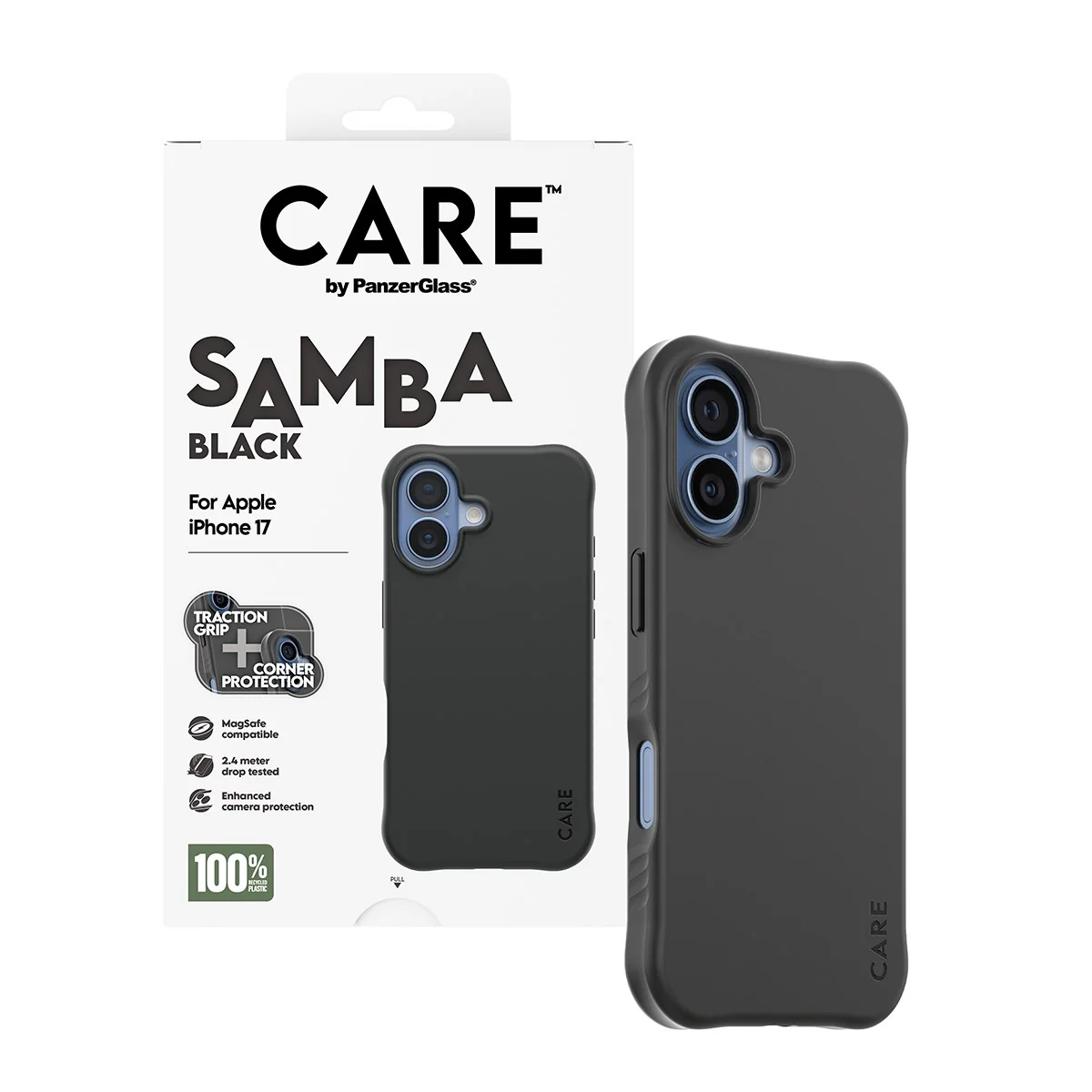 CARE™ by PanzerGlass® Samba Case Schwarz m. MagSafe iPhone 17 - Image 5