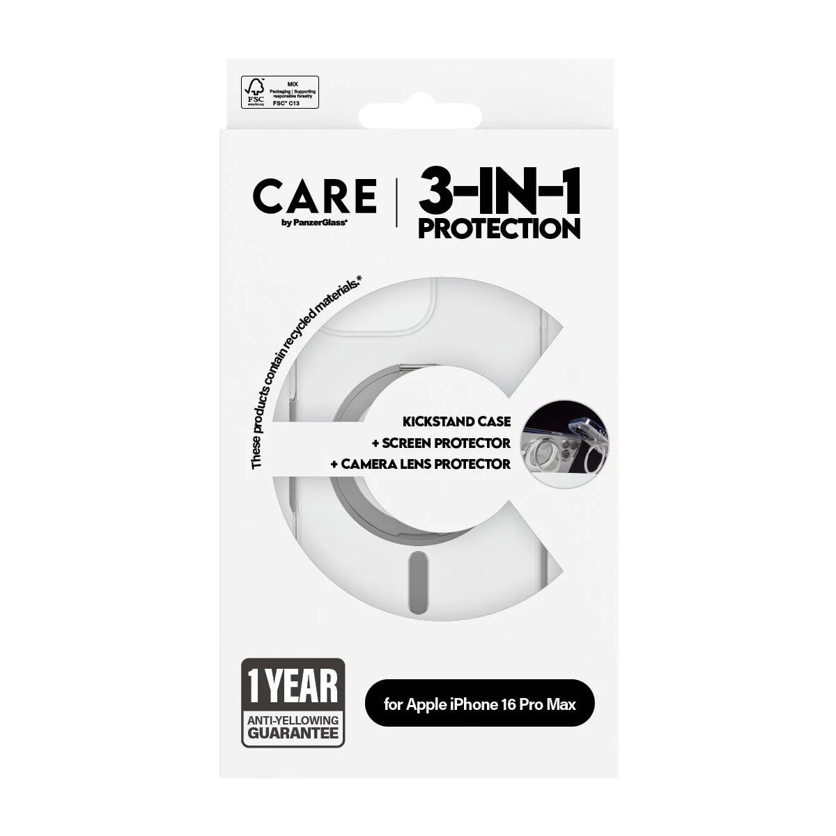 CARE™ by PanzerGlass® 3-in-1 Ceramic Set iPhone 16 Pro Max - Image 3