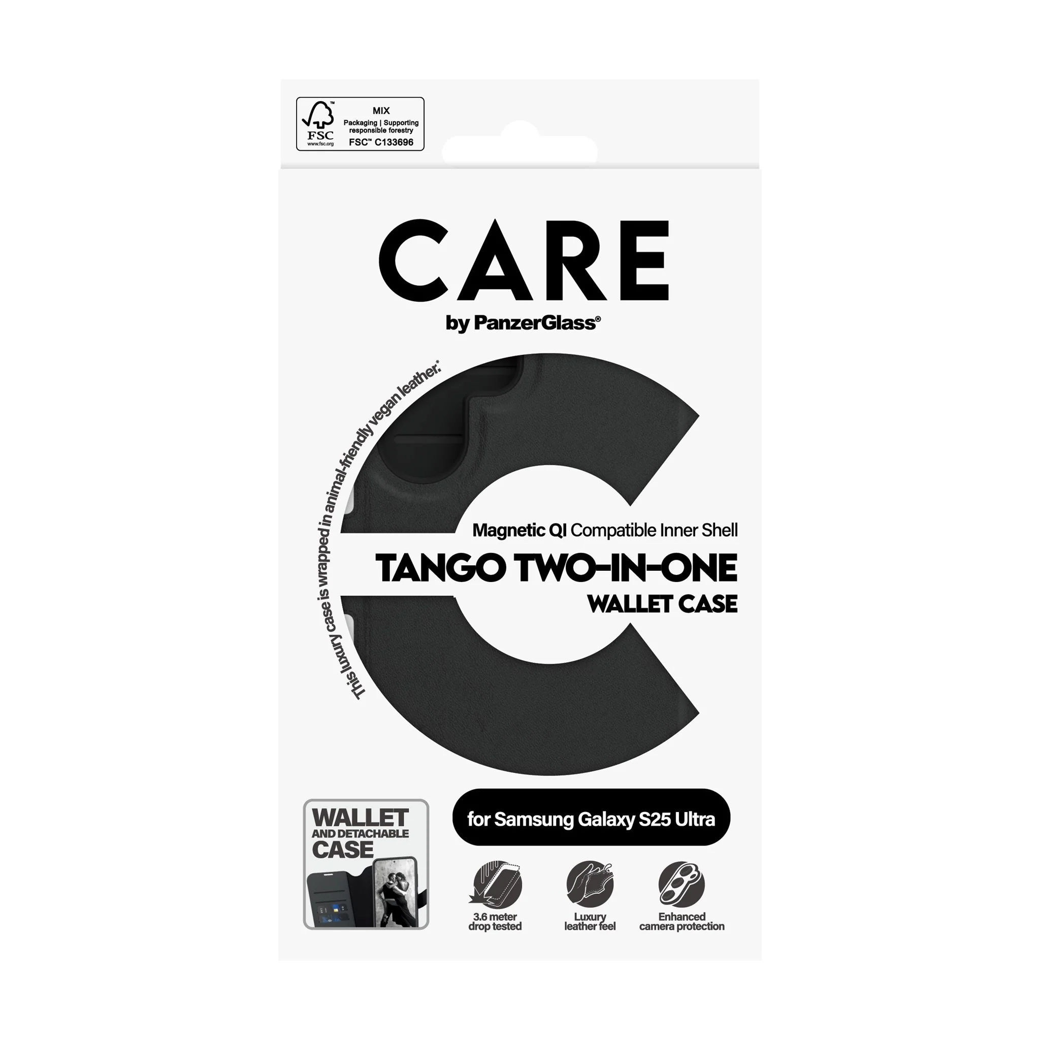 CARE™ by PanzerGlass® Case Tango 2-in-1 Wallet m. Qi Compatible Samsung Galaxy S25 Ultra - Image 4