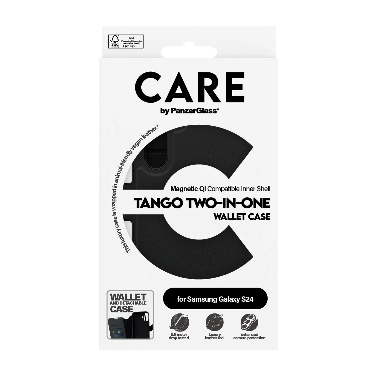 CARE™ by PanzerGlass® Case Tango 2-in-1 Wallet m. Qi Compatible Samsung Galaxy S24 - Image 3