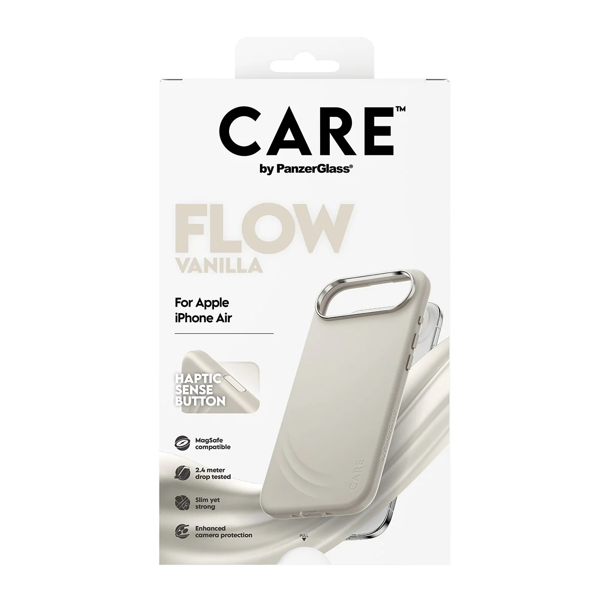 CARE™ by PanzerGlass® Flow Case Vanilla m. Haptic Button & MagSafe iPhone Air - Image 3