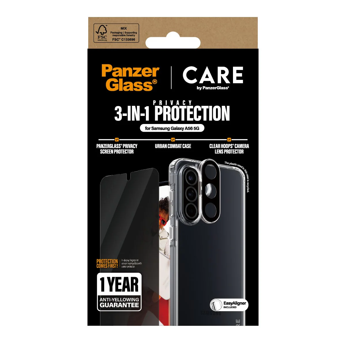 PanzerGlass® | CARE™ by PanzerGlass® 3-in-1 Privacy Set Samsung Galaxy A56 5G - Image 3