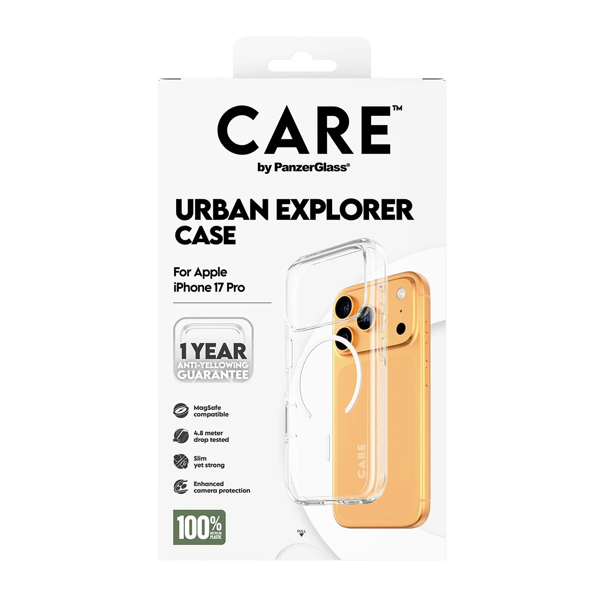 CARE™ by PanzerGlass® Urban Explorer Case Transparent m. Weiß MagSafe iPhone 17 Pro - Image 3