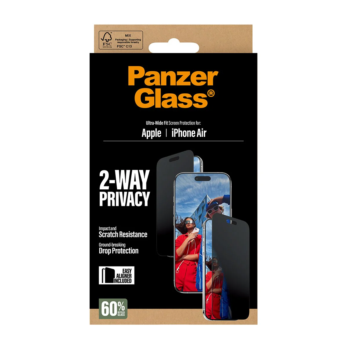 PanzerGlass® 2-Way Privacy Displayschutz iPhone Air | Ultra-Wide Fit m. EasyAligner - Image 3