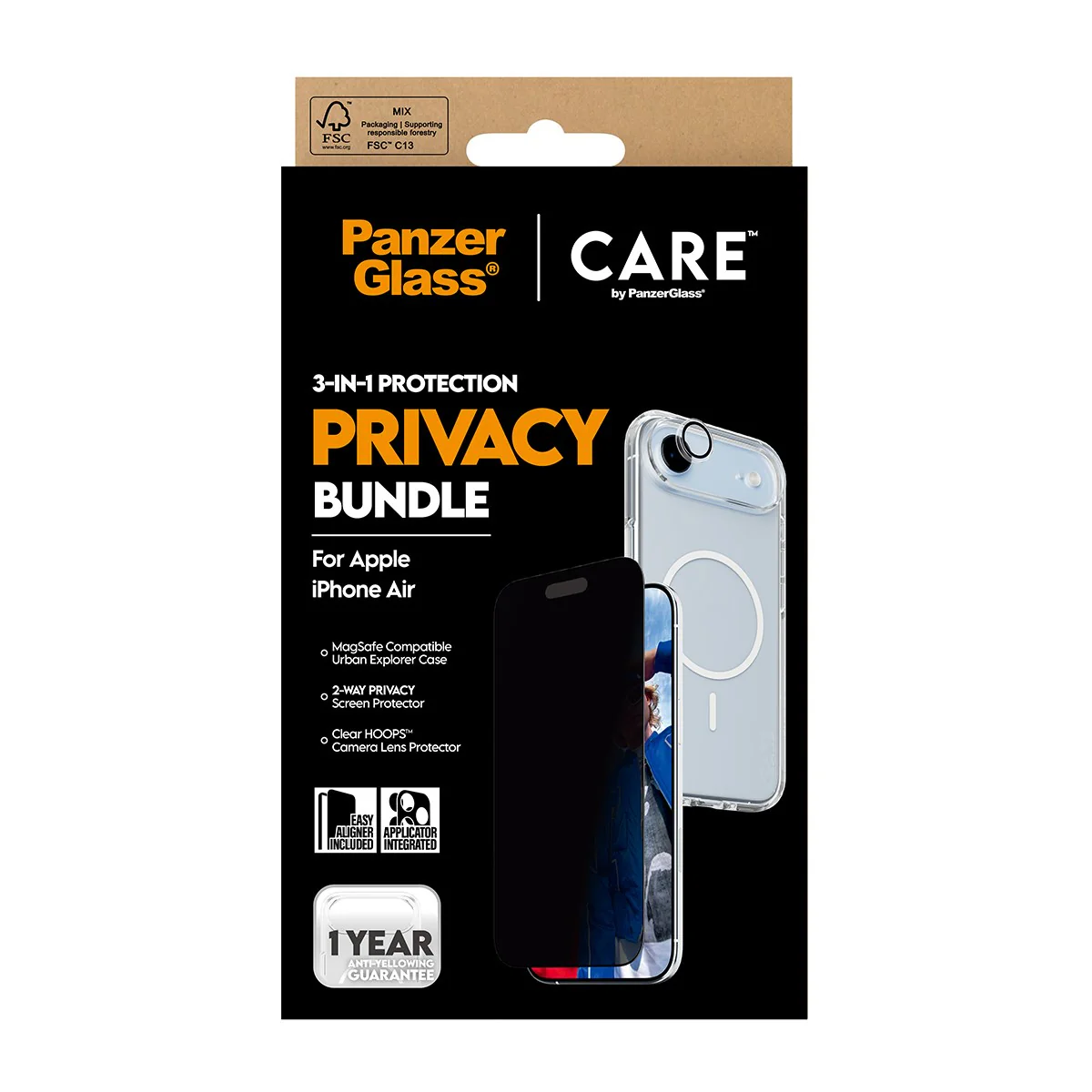 PanzerGlass® | CARE™ by PanzerGlass® 3-in-1 Privacy Set iPhone Air - Image 3