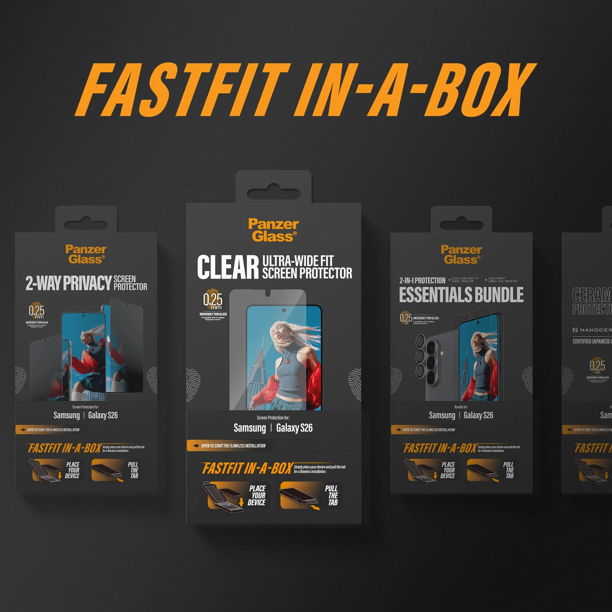 PanzerGlass® Ceramic Displayshutz Samsung Galaxy S26 | Ultra-Wide Fit m. FASTFIT IN-A-BOX - Image 13