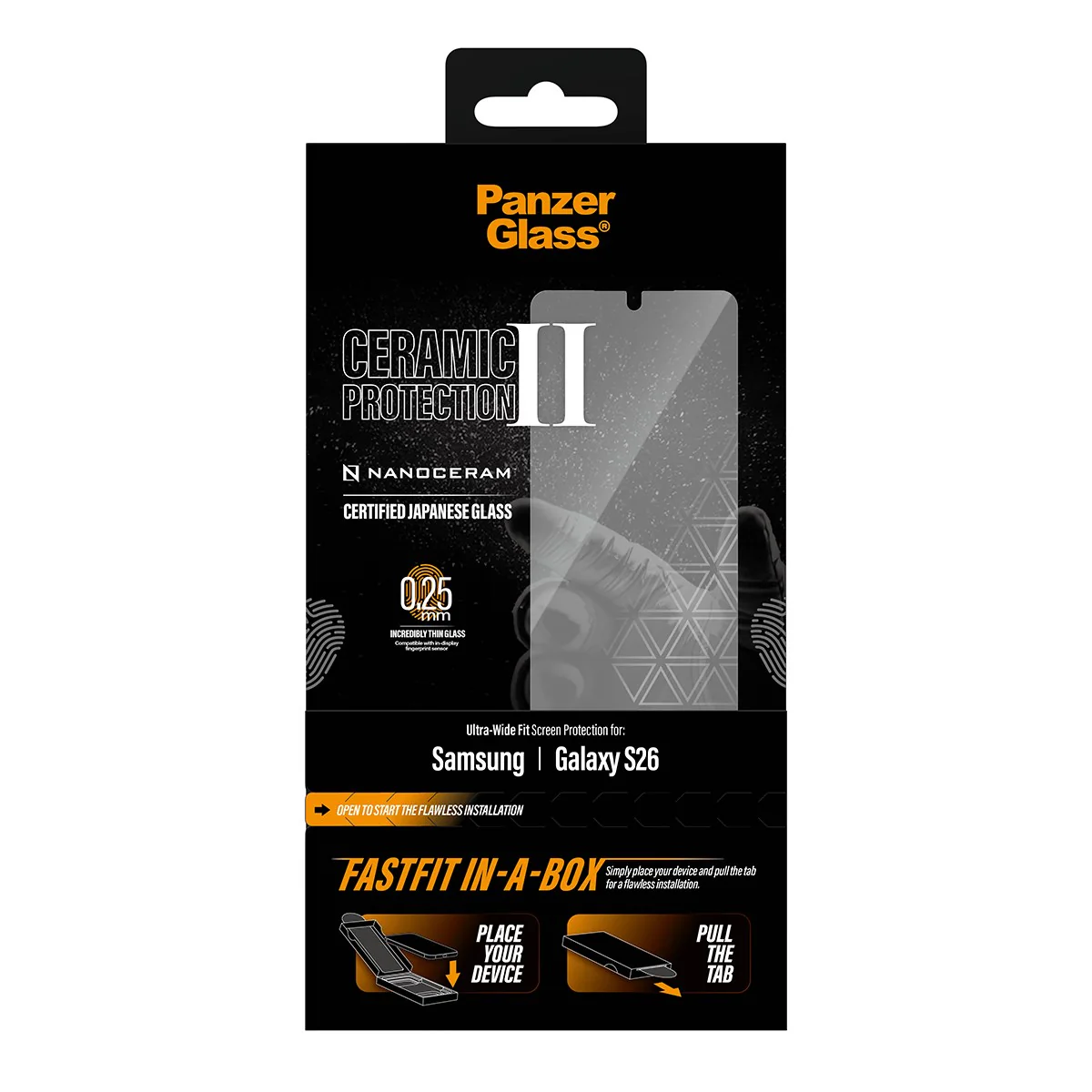 PanzerGlass® Ceramic Displayshutz Samsung Galaxy S26 | Ultra-Wide Fit m. FASTFIT IN-A-BOX - Image 3