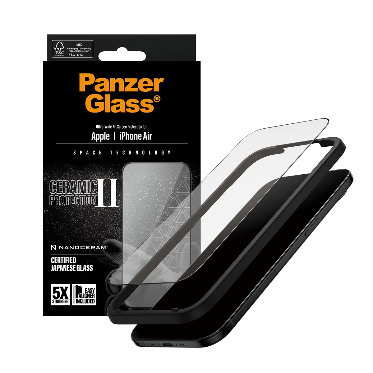PanzerGlass® Ceramic II Displayschutz iPhone Air | Ultra-Wide Fit m. EasyAligner - Image 5