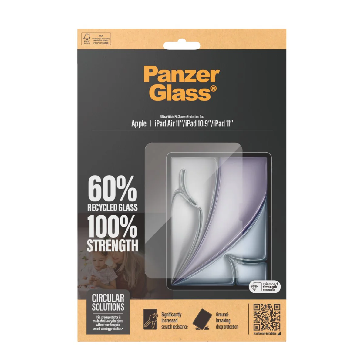 PanzerGlass® Displayschutz iPad Air 11'' (2024-2026) | iPad 11'' (2025) | iPad 10.9'' (2022) | Ultra-Wide Fit - Image 3