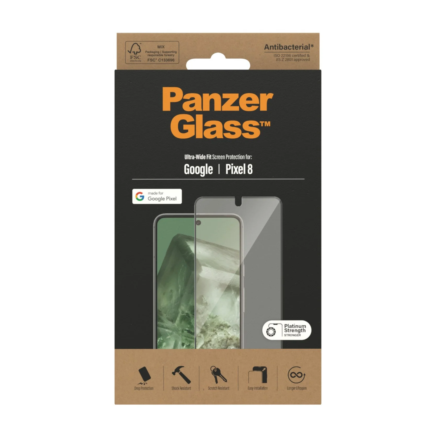 PanzerGlass® Displayschutz Google Pixel 8 | Ultra-Wide Fit - Image 3