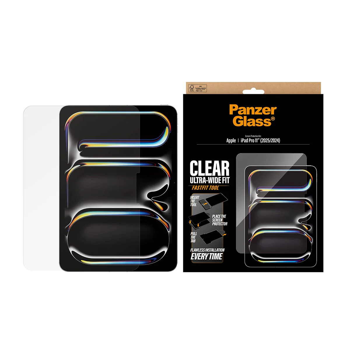 PanzerGlass® Displayschutz iPad Pro 11" (2024-2025) | Ultra-Wide Fit m. Fastfit tool - Image 2