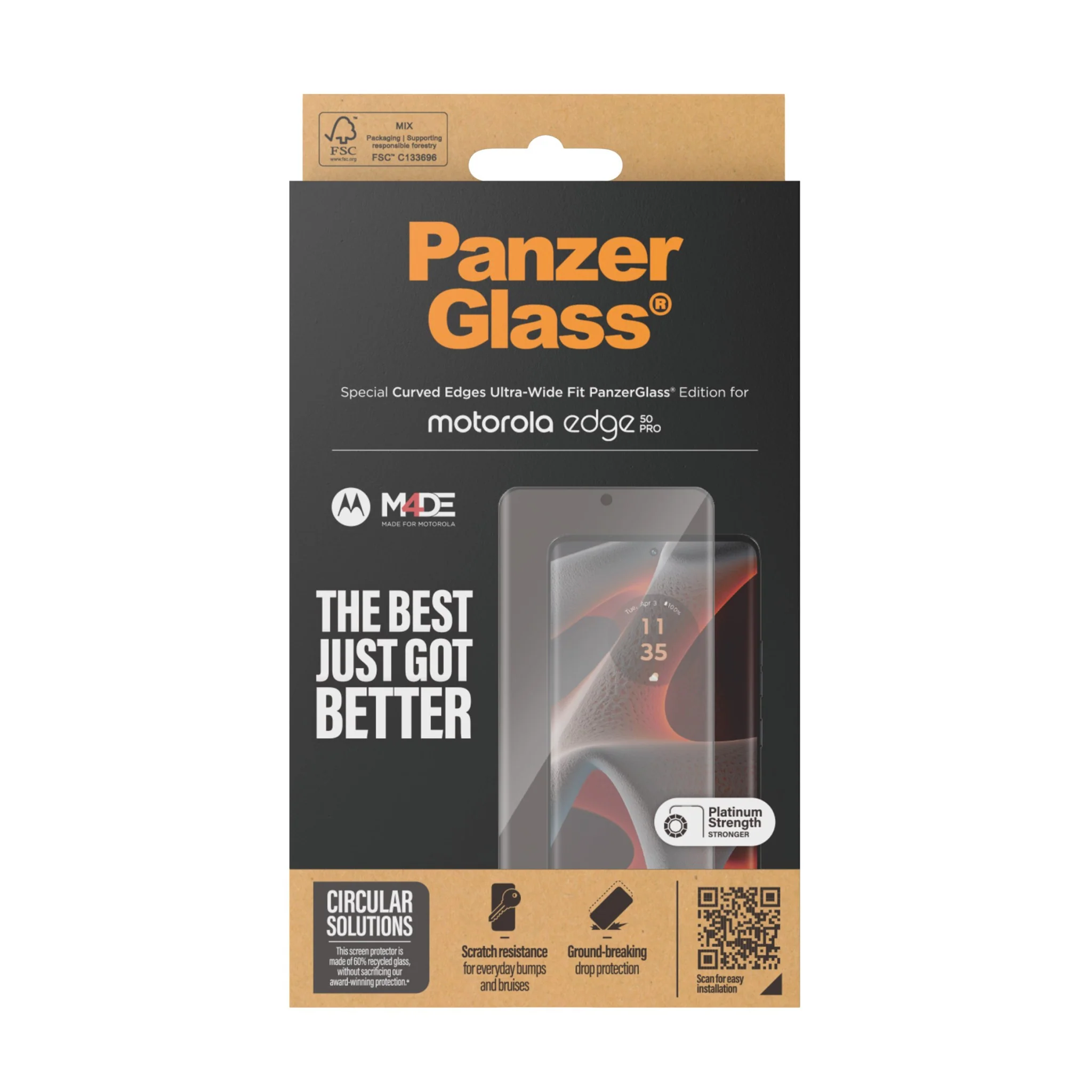 PanzerGlass® Displayschutz Motorola Edge 50 Pro | Ultra | Ultra-Wide Fit - Image 3