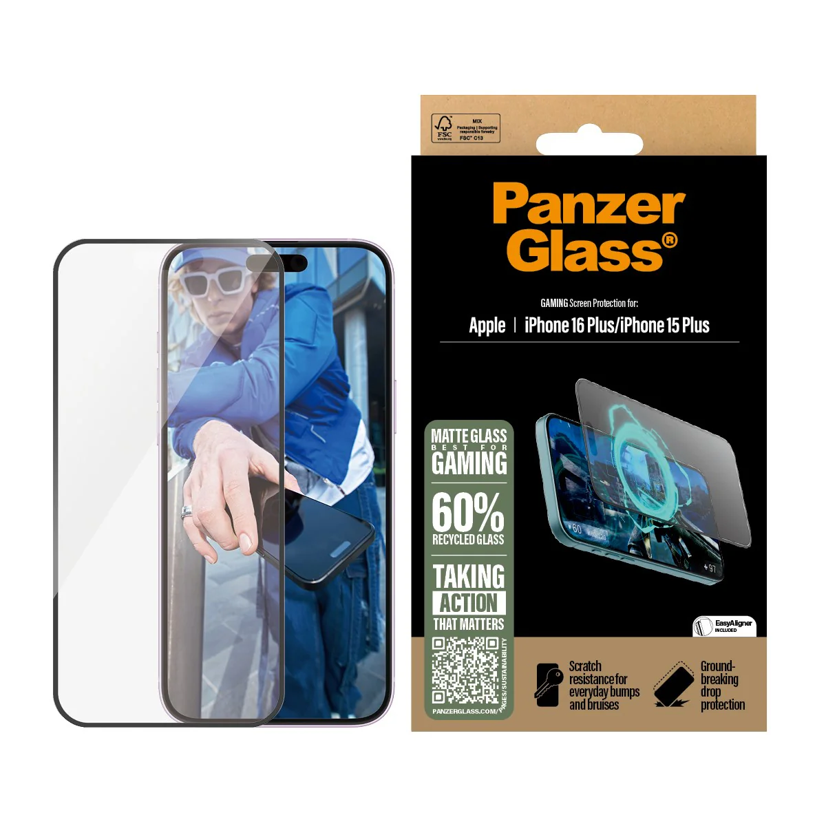 PanzerGlass® Gaming Displayschutz iPhone 16 Plus | 15 Plus | Ultra-Wide Fit - Image 2