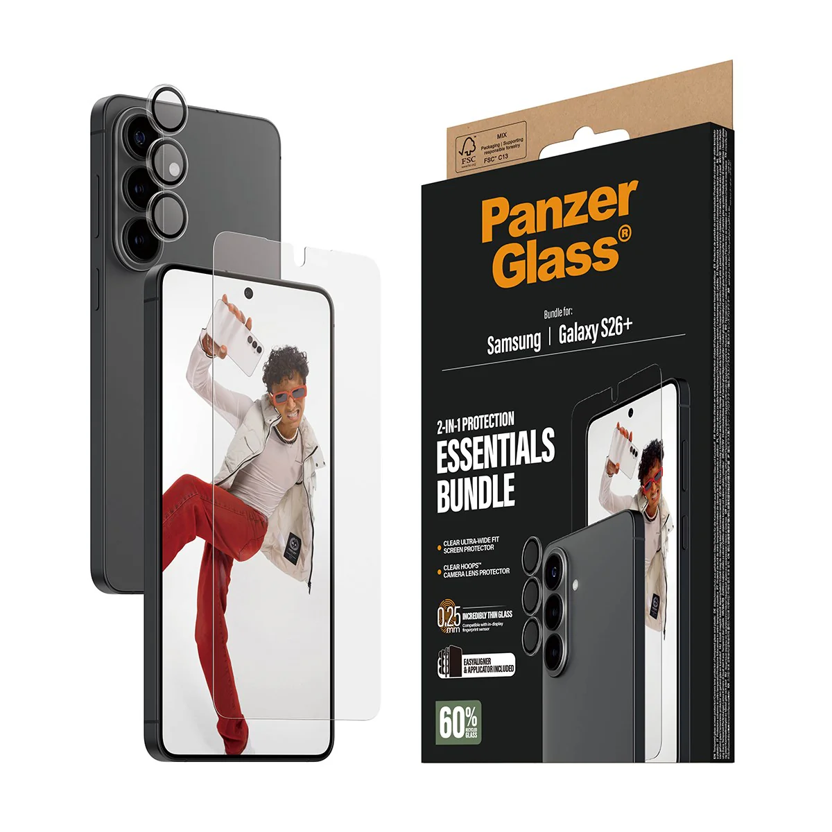 PanzerGlass® Hoops® 2-in-1 Set Samsung Galaxy S26+ | Ultra-Wide Fit - Image 6