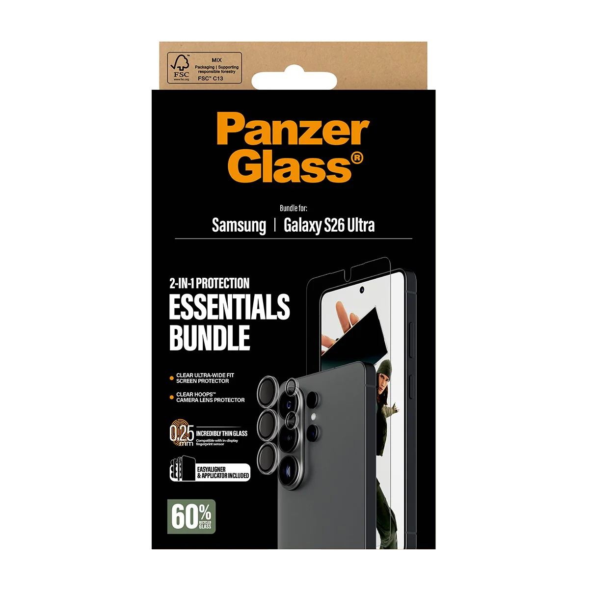 PanzerGlass® Hoops® 2-in-1 Set Samsung Galaxy S26 Ultra | Ultra-Wide Fit - Image 3