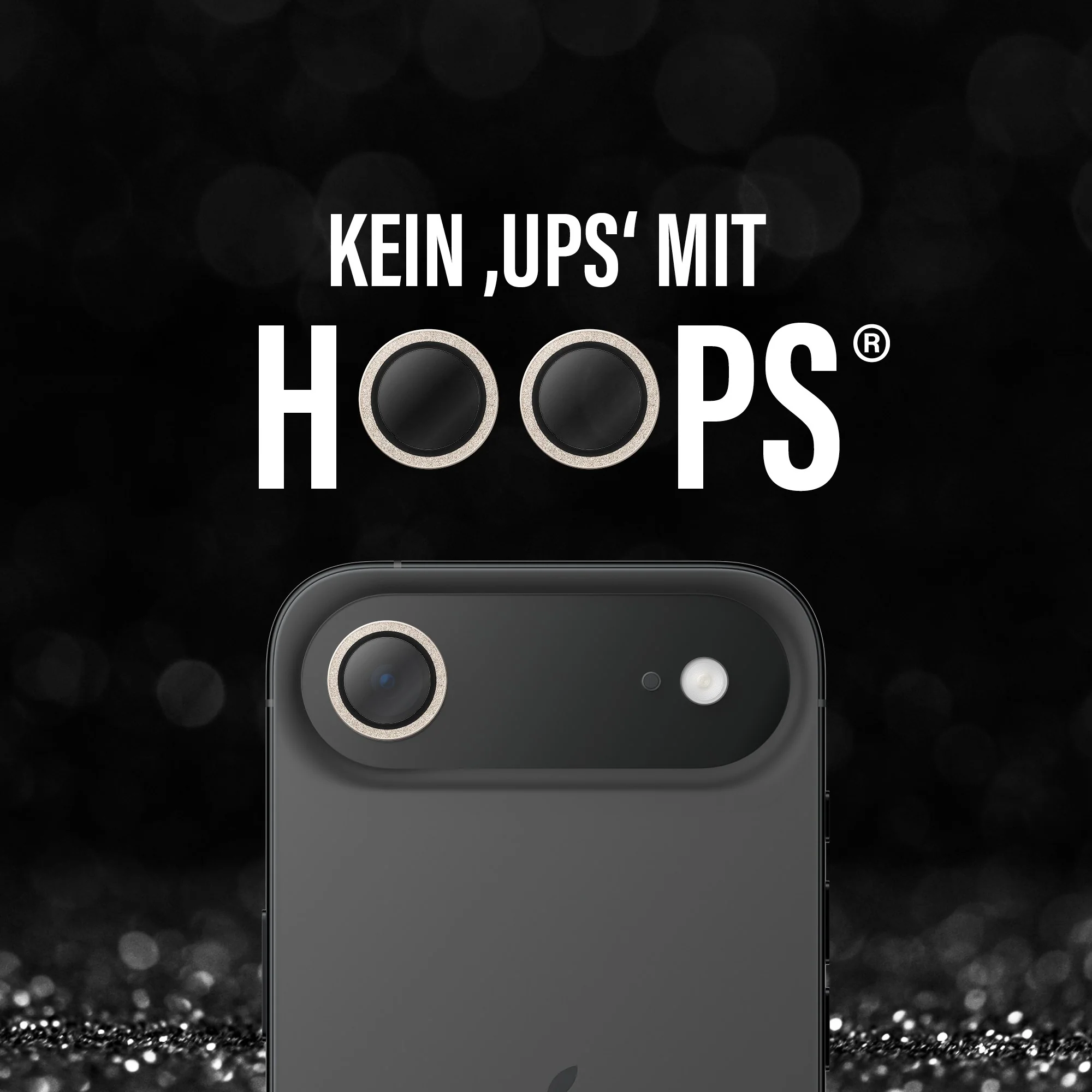 PanzerGlass® Hoops® Kameraschutz Glitter Gold iPhone Air - Image 6