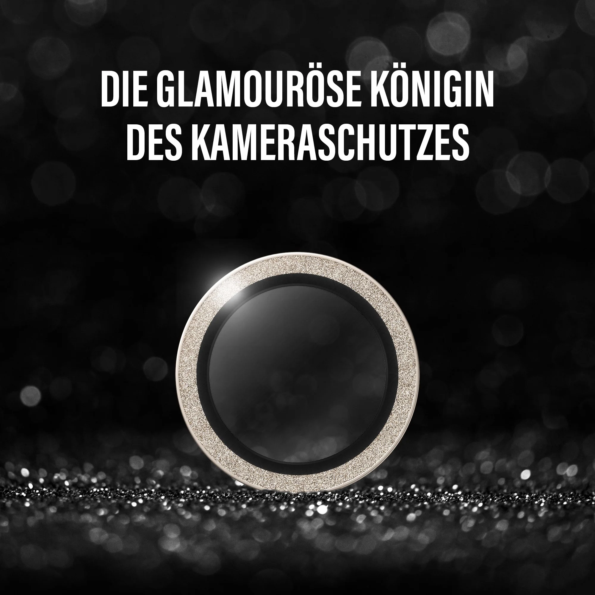 PanzerGlass® Hoops® Kameraschutz Glitter Gold iPhone 17 | iPhone 16 | 16 Plus - Image 8