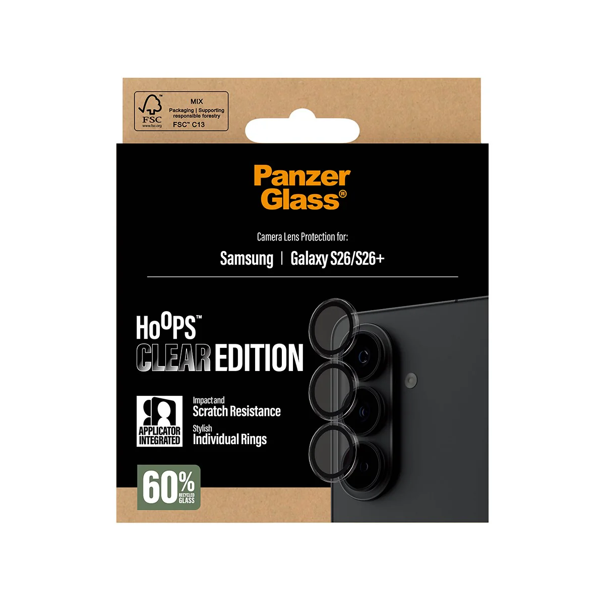 PanzerGlass® Hoops® Kameraschutz Transparent Samsung Galaxy S26 | S26+ - Image 3