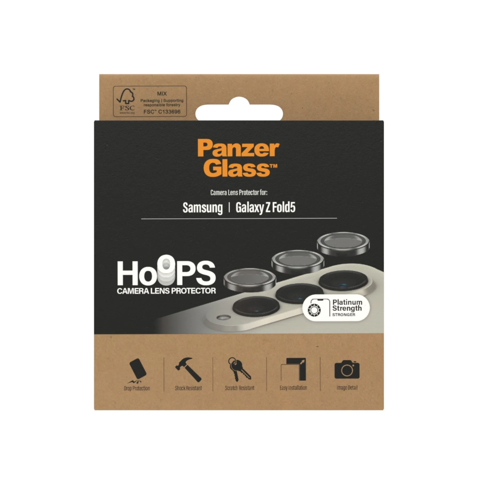 PanzerGlass® Hoops® Kameraschutz Schwarz Samsung Galaxy Z Fold5 5G - Image 5