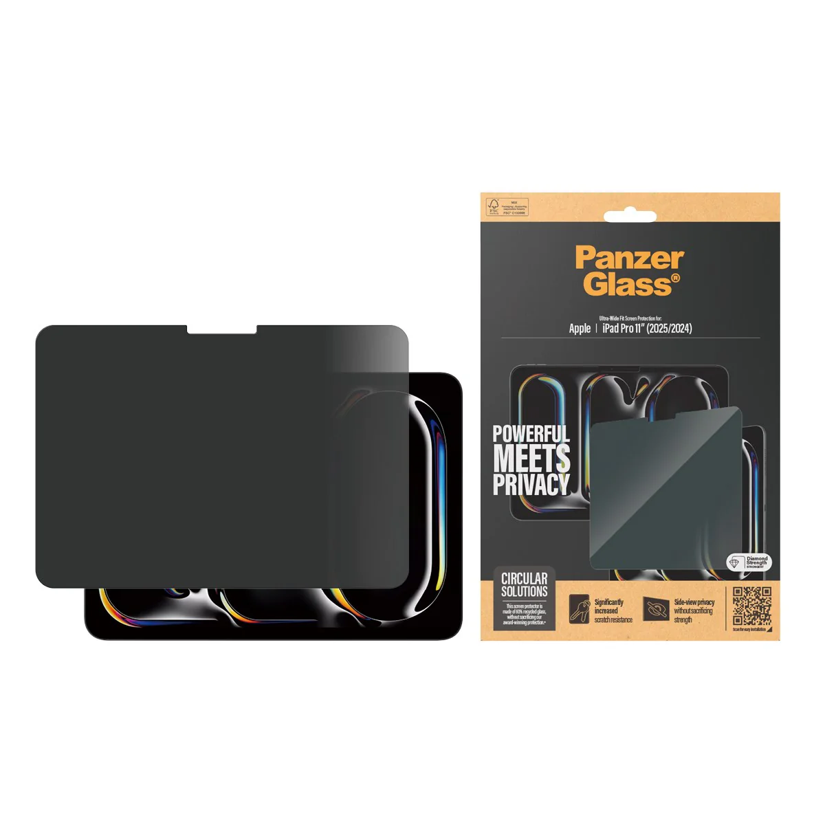 PanzerGlass® 2-Way Privacy Displayschutz PanzerGlass® iPad Pro 11'' (2024-2025) | Ultra-Wide Fit - Image 2