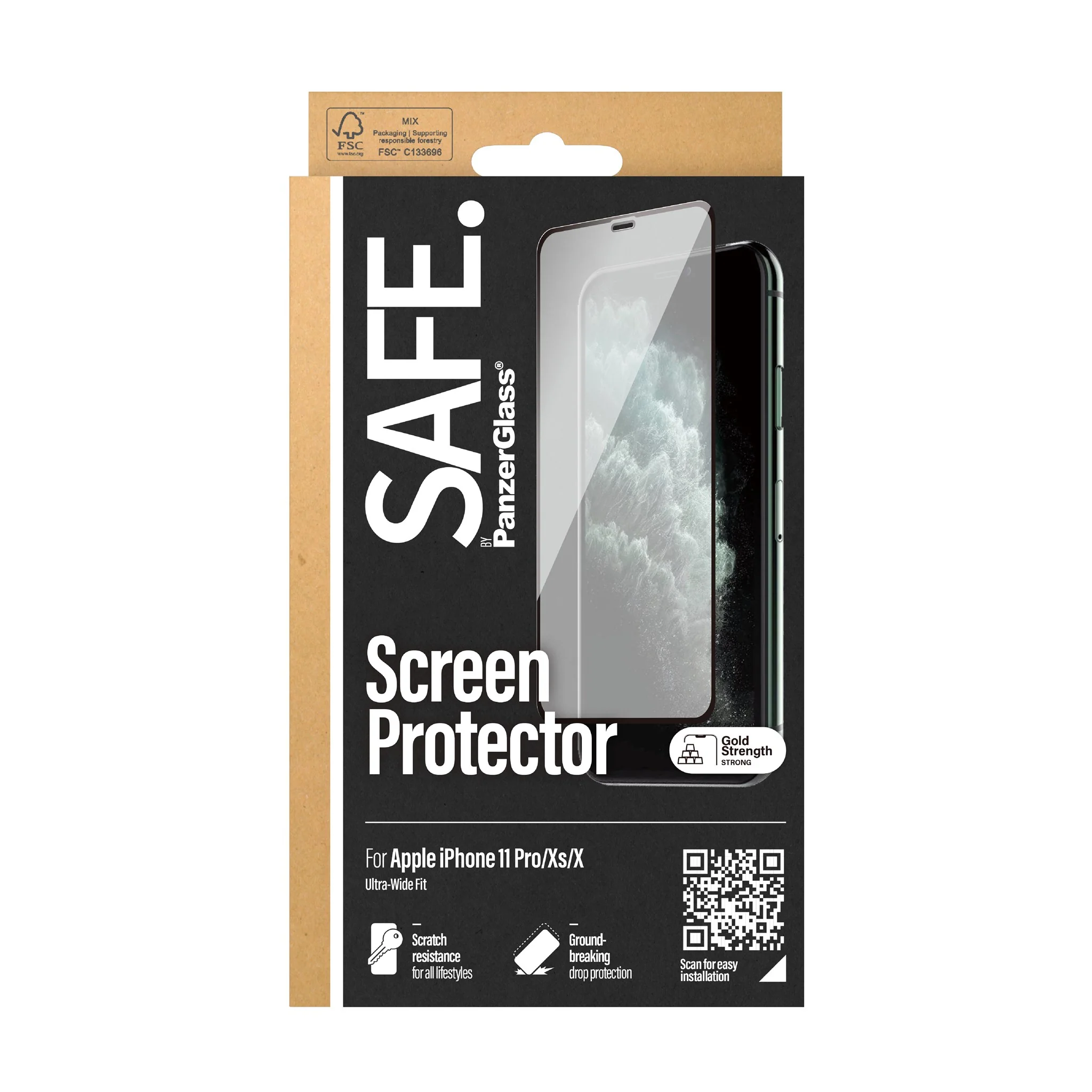 SAFE. by PanzerGlass® Displayschutzglas iPhone X | Xs | 11 Pro | Edge-to-Edge - Image 3