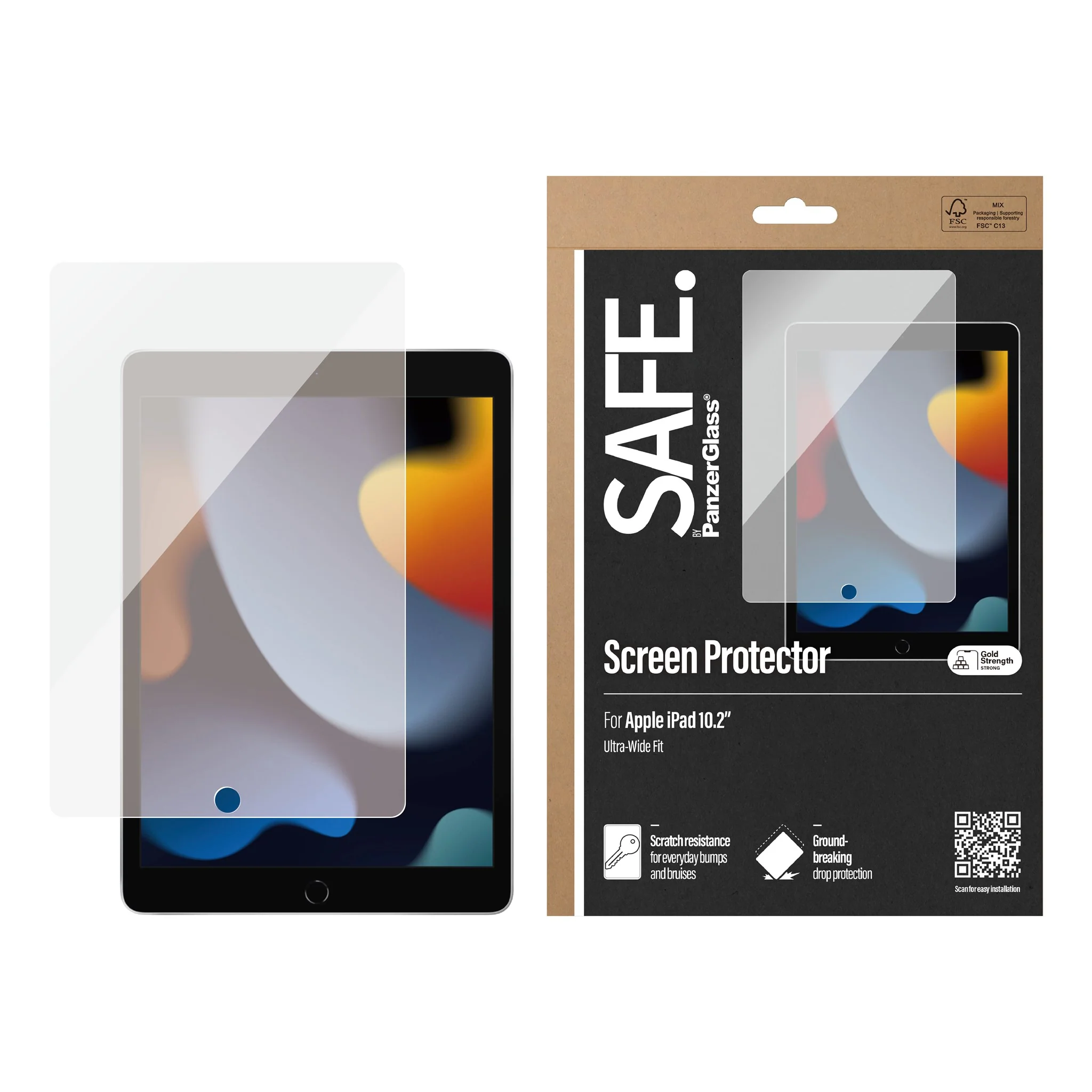 SAFE. by PanzerGlass® Displayschutz iPad 10.2'' (2019-2021) | Ultra-Wide Fit - Image 2