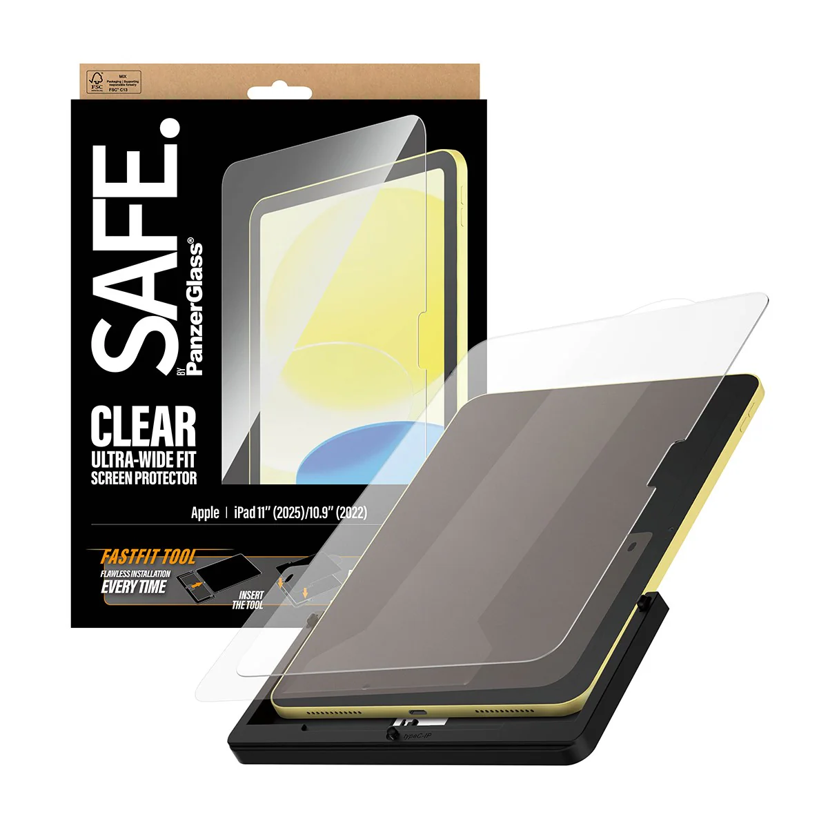 SAFE. by PanzerGlass® Displayschutz iPad 11" (2025) | 10.9" (2022) | Ultra-Wide Fit m. Fastfit tool - Image 5