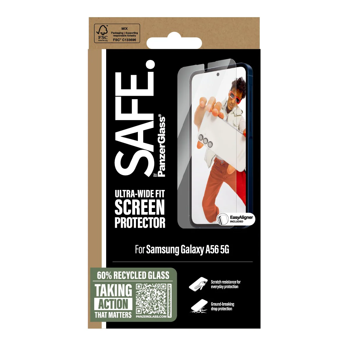 SAFE. by PanzerGlass® Displayschutz Samsung Galaxy A56 5G | Ultra-Wide Fit m. EasyAligner - Image 3