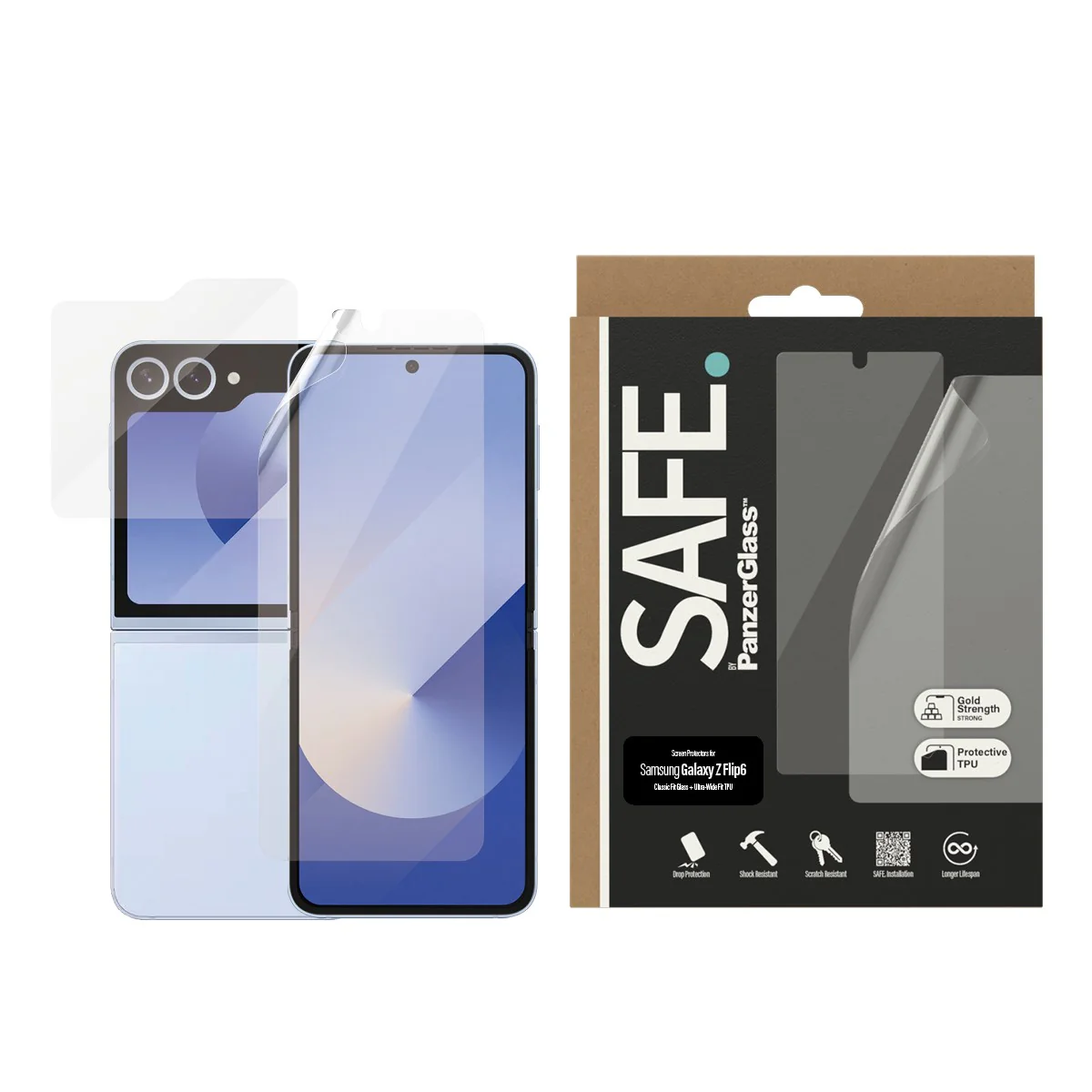 SAFE. by PanzerGlass® Displayschutz Samsung Galaxy Z Flip6 | Glas & Folie - Image 2