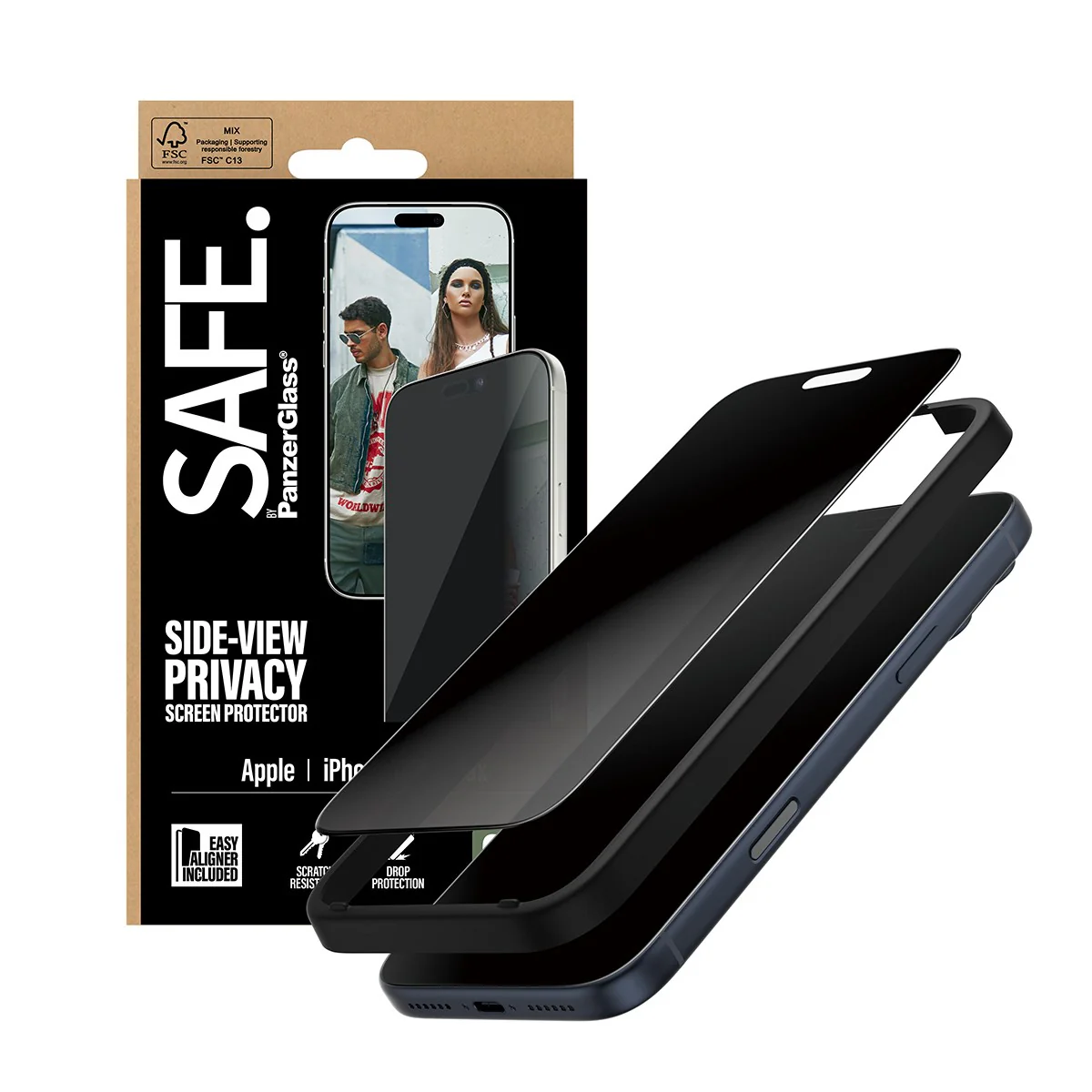 SAFE. by PanzerGlass® 2-Way Privacy Displayschutz iPhone 17 Pro Max | Ultra-Wide Fit m. EasyAligner - Image 6