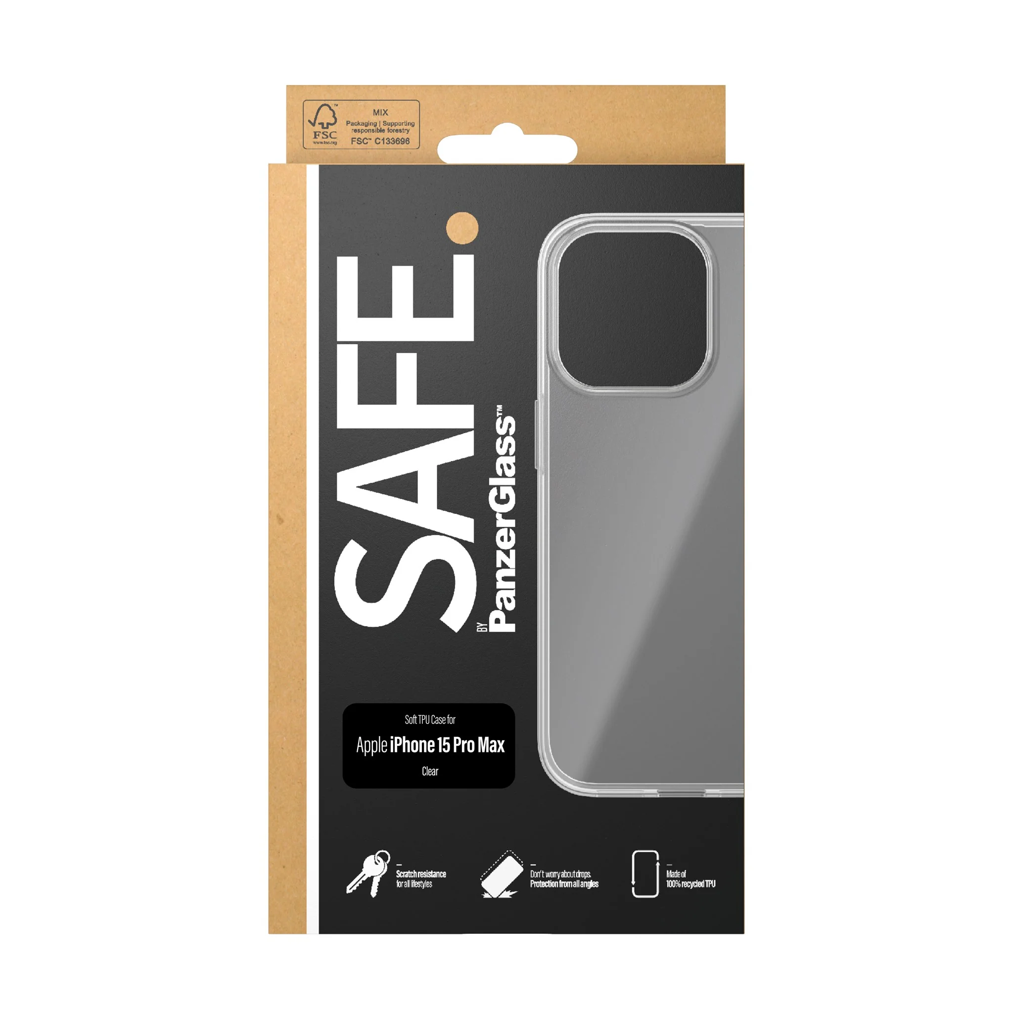SAFE. by PanzerGlass® TPU Case Transparent iPhone 15 Pro Max - Image 3