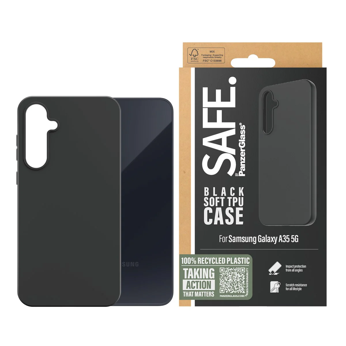 SAFE. by PanzerGlass® TPU Case Samsung Galaxy A35 5G | Schwarz - Image 2
