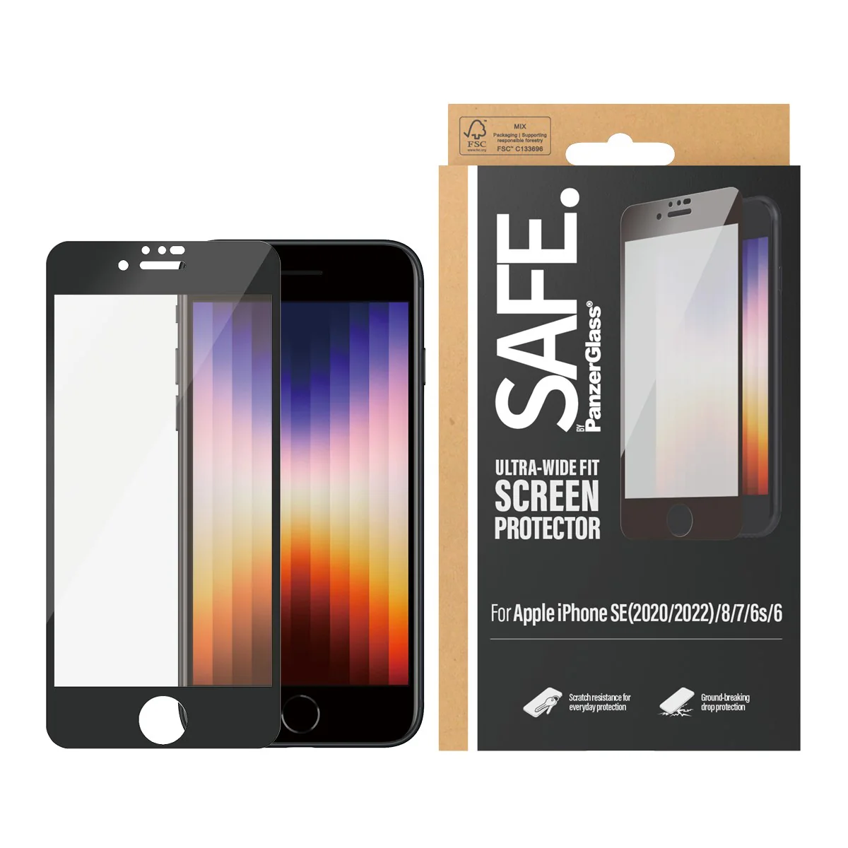 SAFE. by PanzerGlass® Displayschutzglas iPhone 8 | 7  | 6 | 6s | SE (2020/2022) | Edge-to-Edge - Image 2